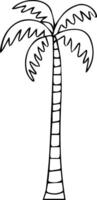 Palm tree coloring pages vector