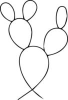 A drawing of a mouse head with two ears vector