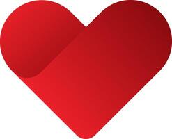 Heart shape with gradient and white background vector