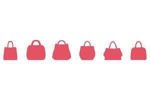 A set of different bags in different colors vector