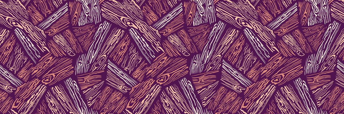 Painted stylized tree seamless pattern on a brown background. hand drawn texture abstract lines trees. Plain ornament print. Contemporary
