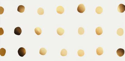 Golden circles create an elegant design on a white background, perfect for decor and fashion photo