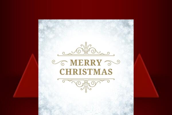 Merry Christmas frozen snowflakes greeting card royal vintage ornament design illustration