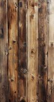 Weathered wooden planks create a rustic backdrop in natural earthy tones photo
