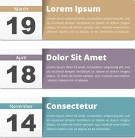 Calendar page with place for your text, events calenda vector