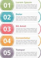 Set of infographics design elements with numbers vector