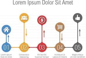 Bar chart infographics template with numbers and icons vector