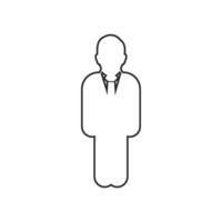A man in a suit and tie is standing in front of a white background vector