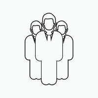 A group of people standing in a line vector