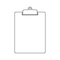 Clipboard with blank paper on a white background vector