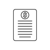 A document with a dollar sign on it vector