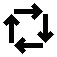 Four arrows pointing in different directions in a simple style. Perfect for navigation or movement concepts. Editable stroke. vector