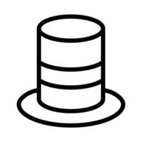 Simple icon of a top hat, representing classic style, elegance, and formal fashion. Editable stroke. vector