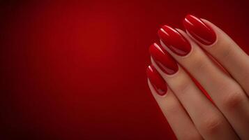 Brightly colored nail polishes arranged artistically on a vibrant pink background photo