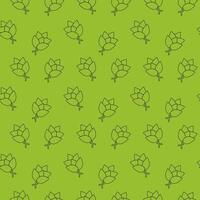 Hop seamless pattern. Beer cone pine. Fest background vector