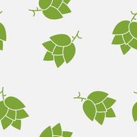 Beer cone pine. Hop seamless pattern. Fest background vector