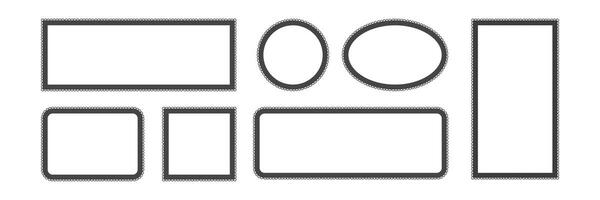 Geometric frame with zig zag edge. Jagged curved box. Vintage border, buble for text vector