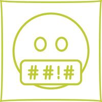 Face with Symbols on Mouth Icon Design vector