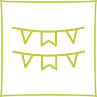 Bunting Flags Icon Design vector