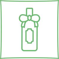 Wine Bottle with Bow Icon Design vector