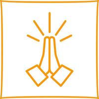 Folded Hands Icon Design vector