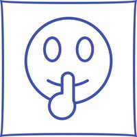 Shushing Face Icon Design vector