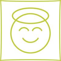 Smiling Face with Halo Icon Design vector