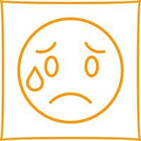 Crying Face Icon Design vector