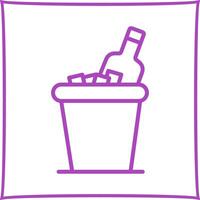 Wine Bottle in Ice Icon Design vector