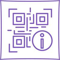 QR Code Information Icon Design vector