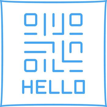 qr código texto icono diseño vector