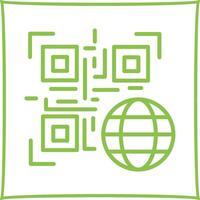 QR Code Website Icon Design vector