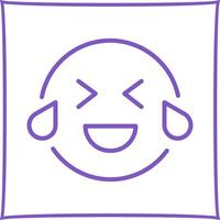 Face with Tears of Joy Icon Design vector