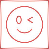Winking Face Icon Design vector
