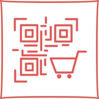 QR Code Shopping Icon Design vector