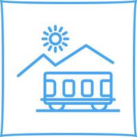 Mountain Railway Icon Design vector