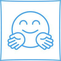 Hugging Face Icon Design vector