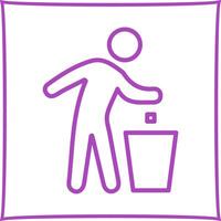 Litter in Bin Sign Icon Design vector