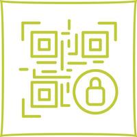 QR Code Encryption Icon Design vector
