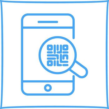 QR Code Authentication Icon Design vector