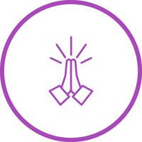 Folded Hands Icon Design vector