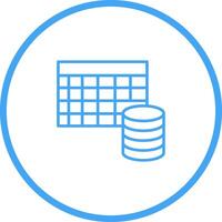 Table Data Icon Design vector
