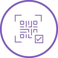QR Code Link Icon Design vector