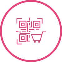 QR Code Shopping Icon Design vector