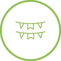 Bunting Flags Icon Design vector