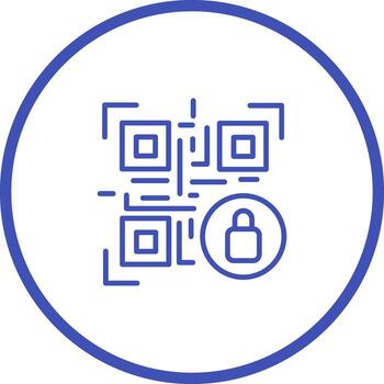 qr código cifrado icono diseño vector