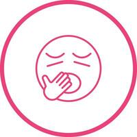 Yawning Face Icon Design vector