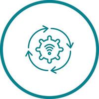 Automated Process Icon Design vector