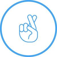 Crossed Fingers Icon Design vector