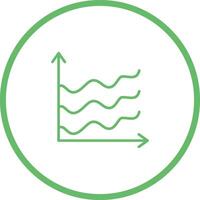 Spline Chart Icon Design vector